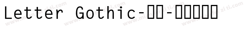 Letter Gothic-常规字体转换